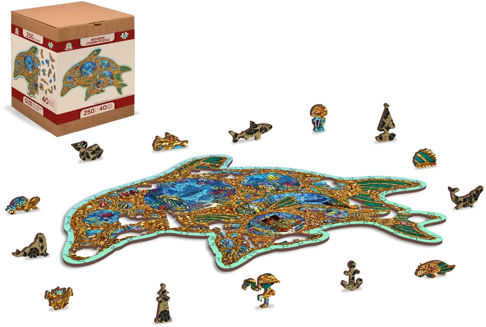 Wooden city Medinė dėlionė „Jūros brangenybės“ 250 detalių