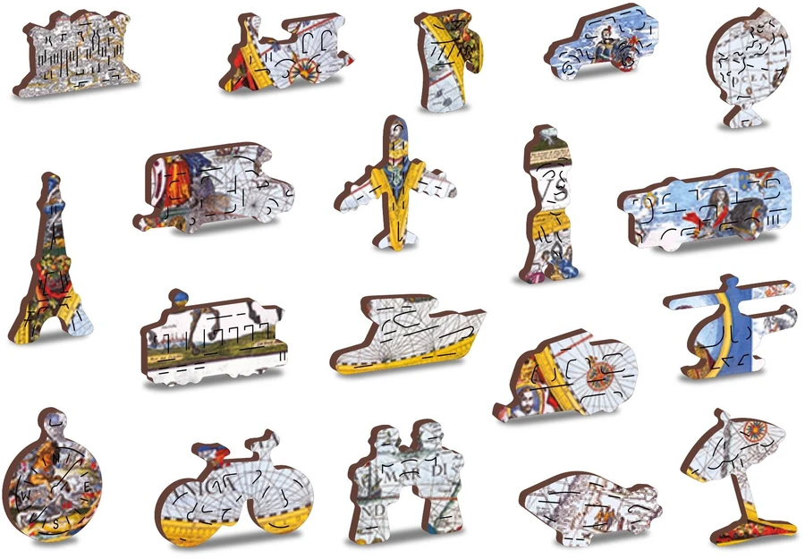 Wooden city Medinė dėlionė „Nova Terrarum“ žemėlapis, 1010 detalių, 12+