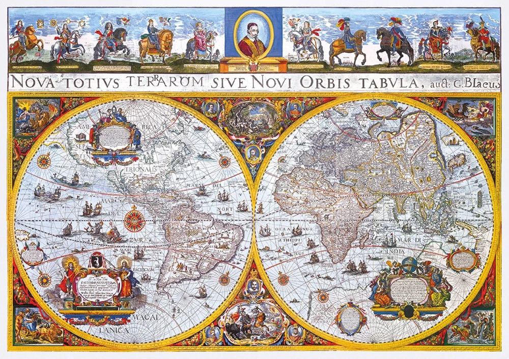 Wooden city Medinė dėlionė „Nova Terrarum“ žemėlapis, 1010 detalių, 12+