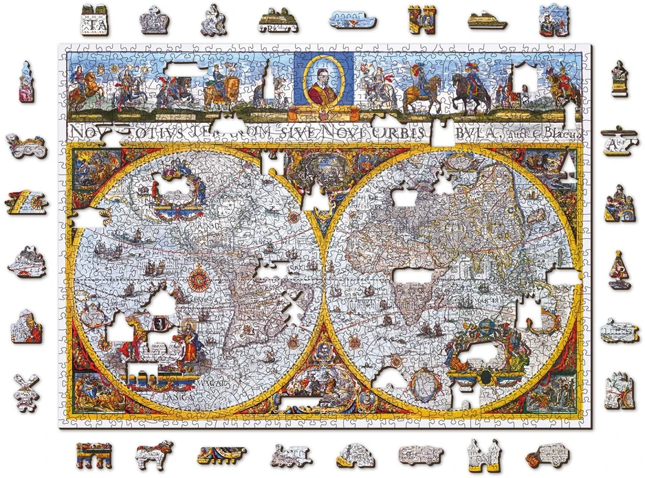 Wooden city Medinė dėlionė „Nova Terrarum“ žemėlapis, 1010 detalių, 12+