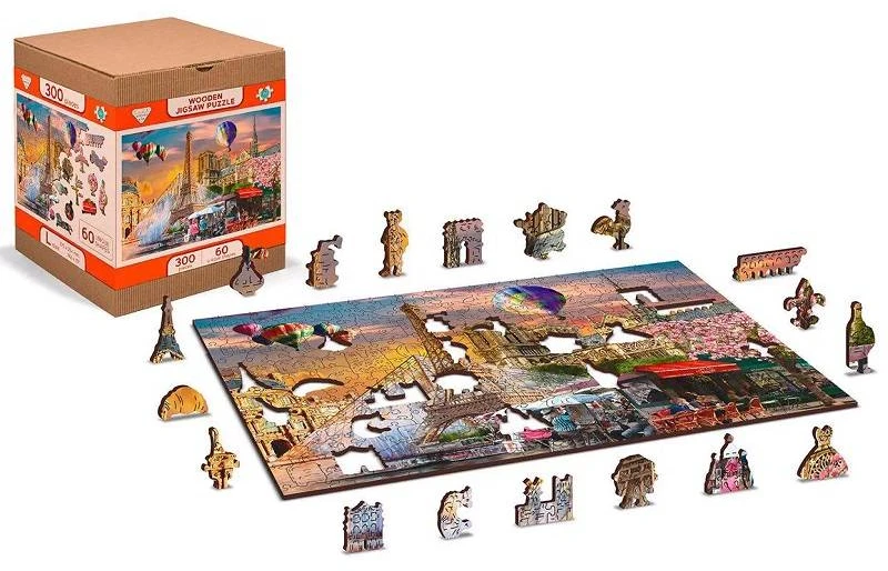 Wooden city Medinė dėlionė „Paryžius pavasarį“, 300 detalių