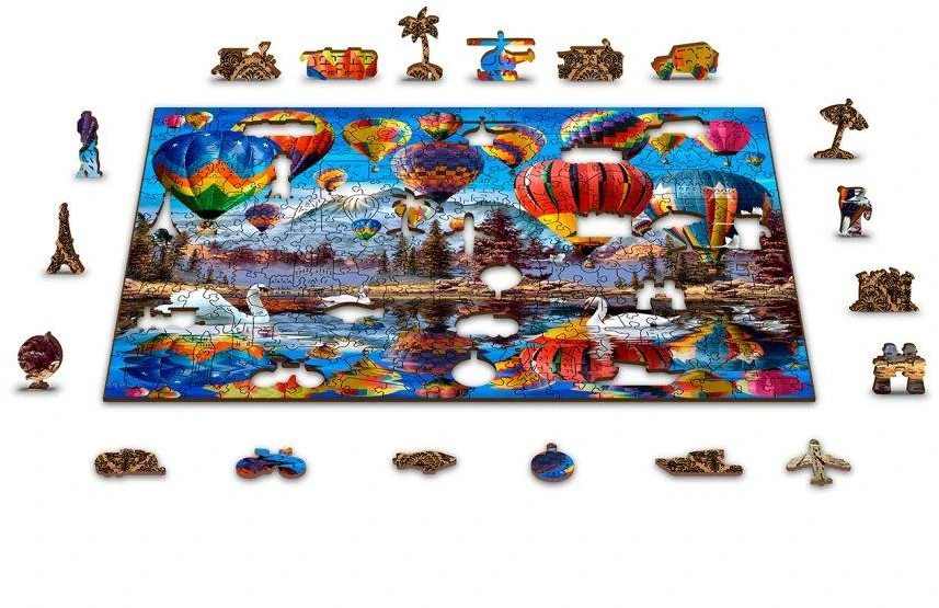 Wooden city Medinė dėlionė „Ramios kelionės“ – 300 dalių, dvipusės detalės