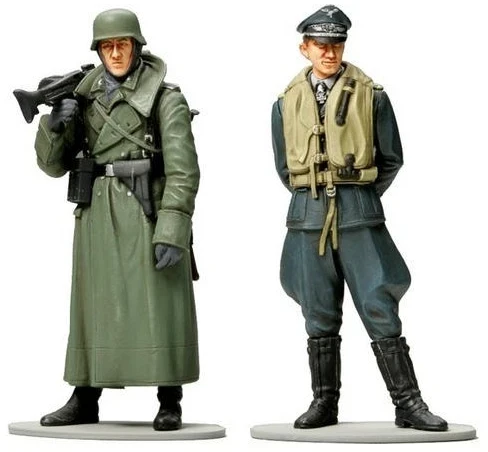 WWII vokiečių kulkosvaidininko ir piloto figūrėlės Tamiya 1/35 89641