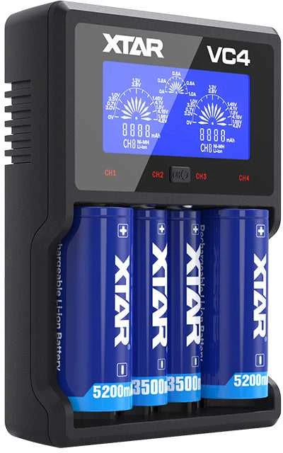 Baterijų įkroviklis XTAR VC4 18650 AA AAA elementam ni-MH li-ion 4 vietų 