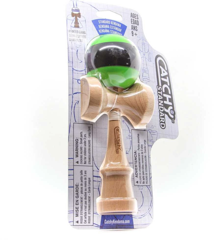 Yoyo Kendama žaislas, medinis/žalias