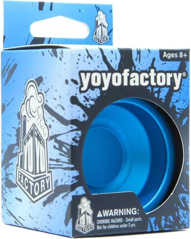 YoYoFactory Spotlight Ultra – mėlynas aliuminio nereaguojantis YoYo pažengusiems triukams su Hunter Feuerstein parašu
