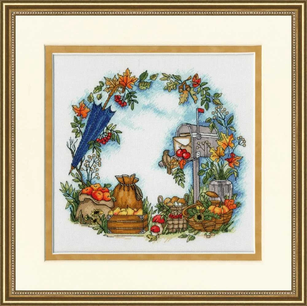 Zolotoe Runo Beldizart Siuvinėjimo kryželiu rinkinys "Rudens laiškai" 23.3×24.7 cm S/KP005
