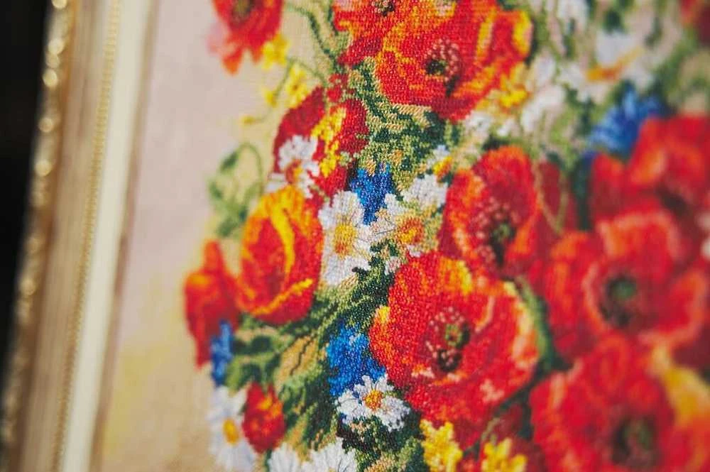 Zolotoe Runo Beldizart Kryželiu siuvinėjamas rinkinys "Lauko gėlių puokštė" 33×47 cm S/LTS082