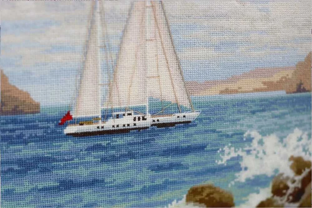 Zolotoe Runo Įkvepiantis kryželių siuvinėjimo rinkinys „Grįžimas namo“, 32.5×33 cm