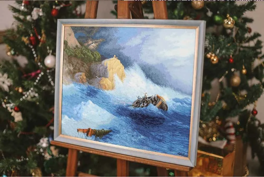 Zolotoe Runo Kryželiu siuvinėjimo rinkinys „Laivo nuolauža“ 41,3×51,3 cm