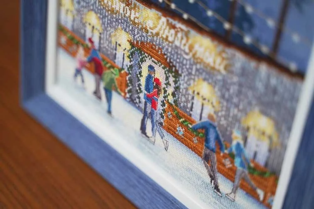 Zolotoe Runo Beldizart Kryželių siuvinėjimo rinkinys „Susitikimas ant čiuožyklos“ 30×24 cm S/GM049