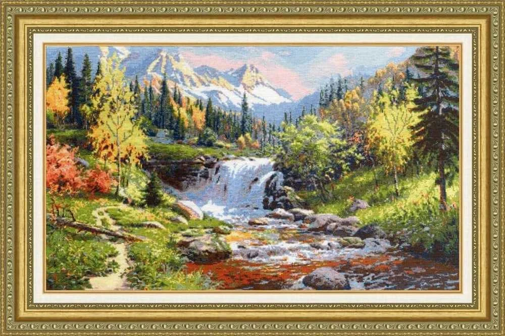 Zolotoe Runo Beldizart Kryželiu siuvinėjimo rinkinys "Kalnų upelis" 32.5 × 55 cm S/VM035