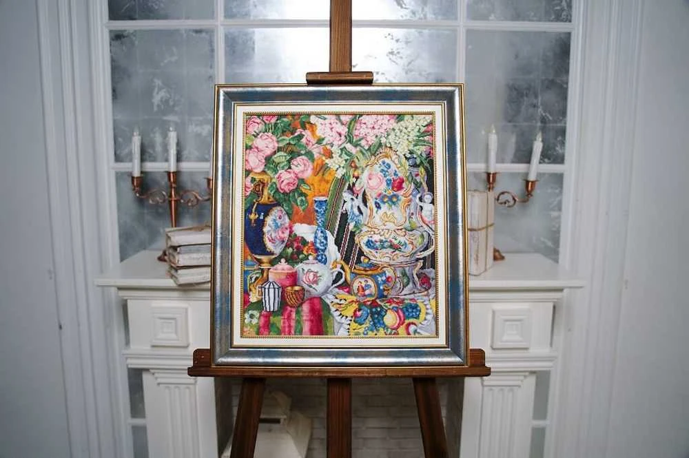 Zolotoe Runo Beldizart Siuvinėjimo rinkinys "Porcelianas ir gėlės. 1915" 40,8×35 cm S/MK075