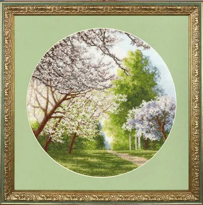 Zolotoe Runo Premium siuvinėjimo rinkinys Pavasario spalvos, 31.7×31.7 cm, kryželiui