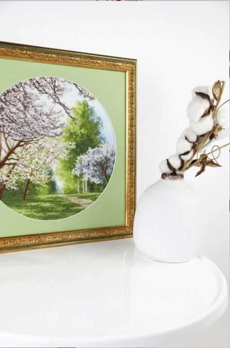 Zolotoe Runo Premium siuvinėjimo rinkinys Pavasario spalvos, 31.7×31.7 cm, kryželiui