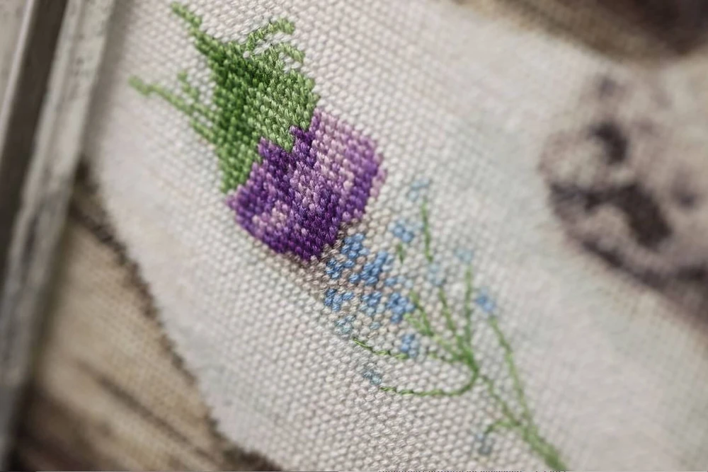 Zolotoe Runo Siuvinėjimo kryželiu rinkinys „Rami senojo kaimo diena“ 28,7×38,5 cm