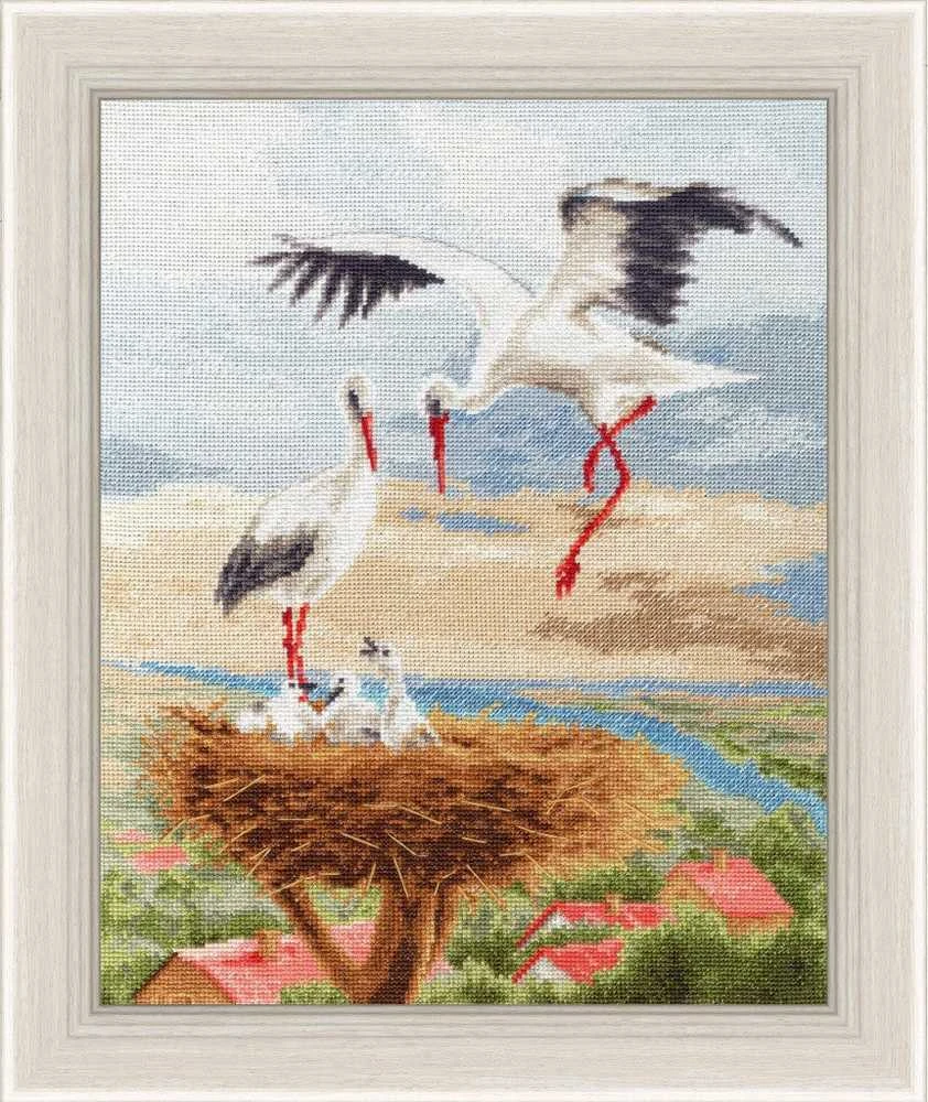 Zolotoe Runo Beldizart Siuvinėjimo kryželiu rinkinys "Gandras ant stogo" 29,7x24 cm S/Z050