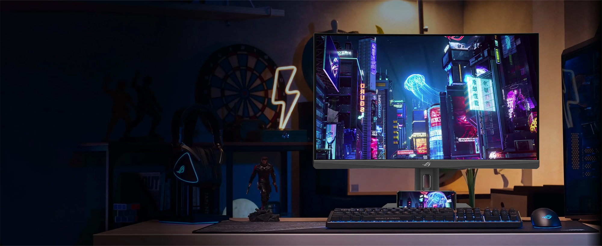 Žaidimų monitorius ASUS ROG Strix XG32WCS 31,5