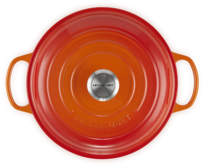 Ketaus puodas Le Creuset Gourmet su dangčiu, negilus, 3,5 l, 30 cm, oranžinis