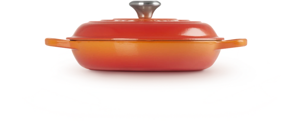 Ketaus puodas Le Creuset Gourmet su dangčiu, negilus, 3,5 l, 30 cm, oranžinis
