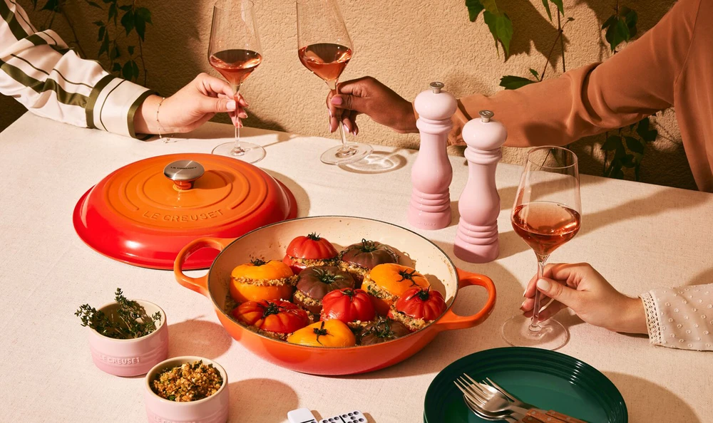 Ketaus puodas Le Creuset Gourmet su dangčiu, negilus, 3,5 l, 30 cm, oranžinis