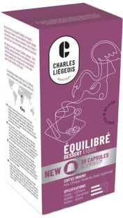 Coffee capsules compatible with Nespresso® Charles Liégeois Équilibré, 20 pcs.