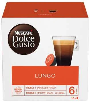 Nescafe Dolce Gusto Lungo Kava, 16 kapsulių dėžutėje
