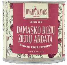 Dvaro Kavos rožių žiedų arbata skardinėje pakuotėje