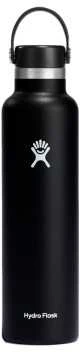 Gertuvė Hydro Flask Standard Mouth Flex šiaudelio formos vandens buteliukas, 700 ml – Juodas