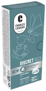 Kavos kapsulės be kofeino, suderinamos su Nespresso® Charles Liégeois Discret Deca, 10 vnt.