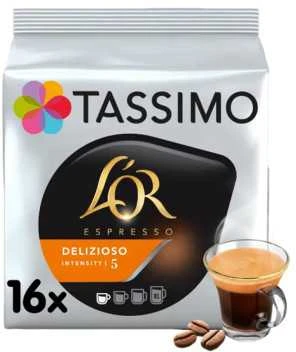 Kavos kapsulės Tassimo L'OR Espresso Delizioso (suderinamas su Bosch Tassimo kapsulių aparatais), 16 vnt.