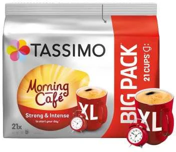 Kavos kapsulės „Tassimo Morning Cafe XL“ (suderinamos su „Bosch Tassimo“ kapsuliniais kavos aparatais), 21 vnt.
