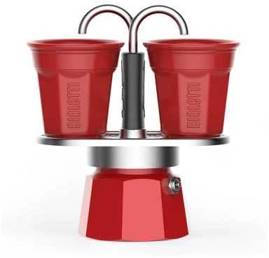 Bialetti Mini Express kavos virimo aparatas, raudonos spalvos, 2 puodeliai