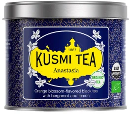 Organic juodas tea Kusmi Tea Anastasia, 100 g (in a metal tin)