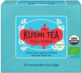 Organic juodas tea Kusmi Tea Prince Volodymyr – 20 muslin tea bags