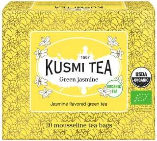 Organic žalias tea Kusmi Tea Žalias Jasmine – 20 muslin tea bags