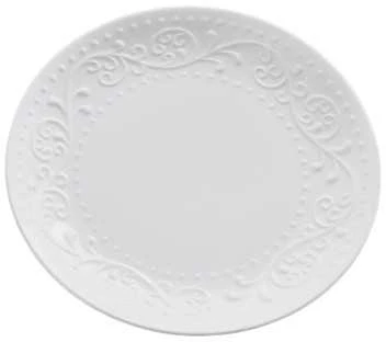 Plate Homla SYLIA Baltas Ornament, 27 cm