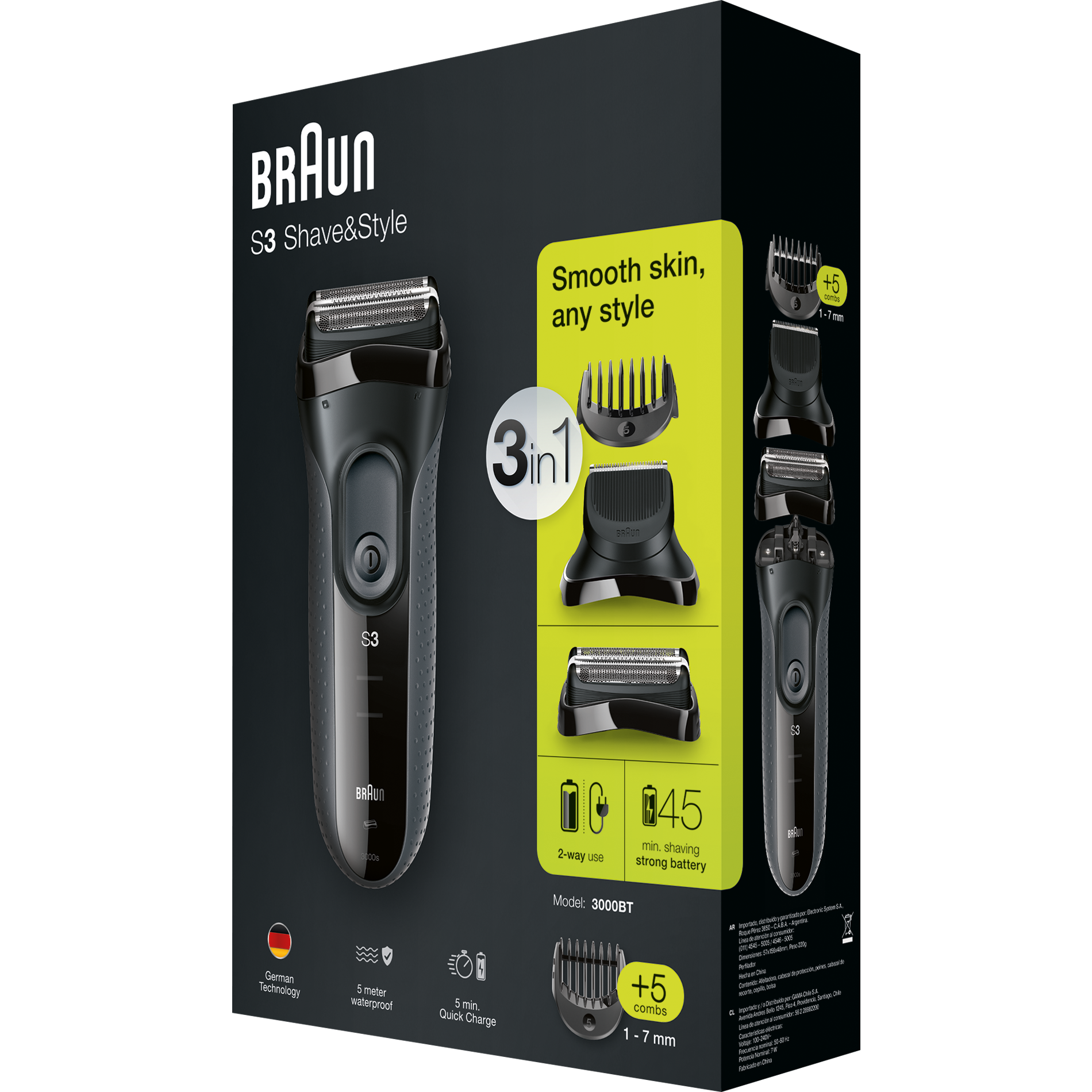 Barzdaskutė BRAUN 3000BT 3in1