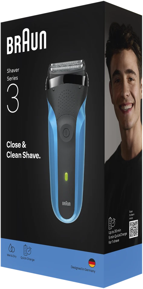 310s barzdaskutė Braun Series 3 Juodas/Blues