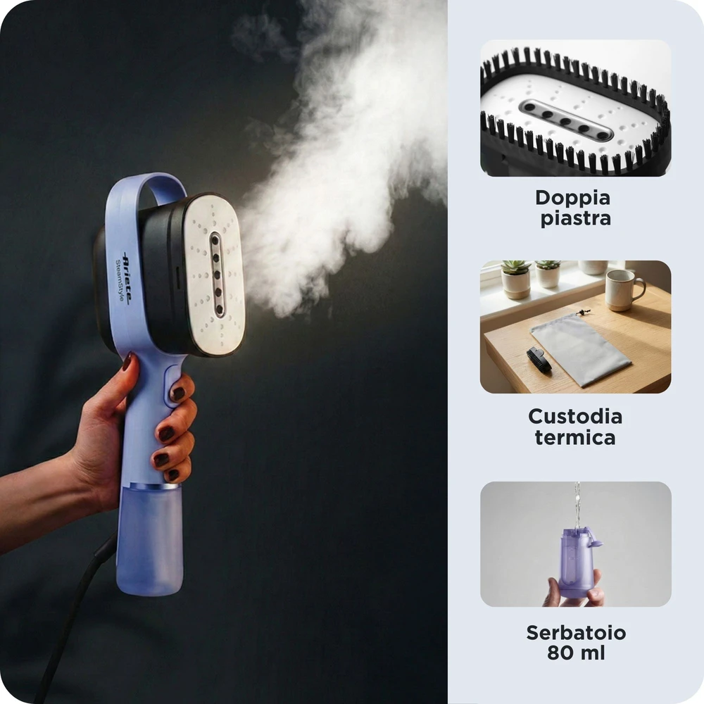 4301 Ariete Steam Style rankinis garintuvas 1200W Violet