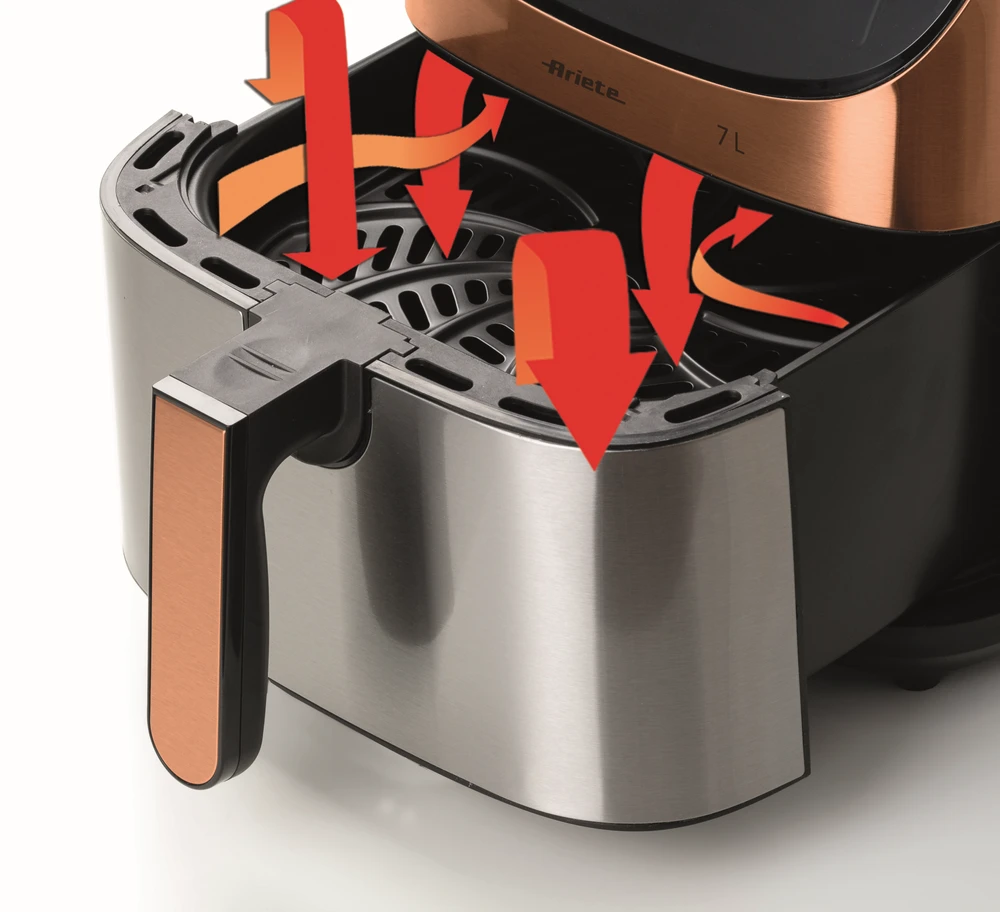 4628 Ariete Airy Fryer Metal/Gold 7L karšto oro gruzdintuvė