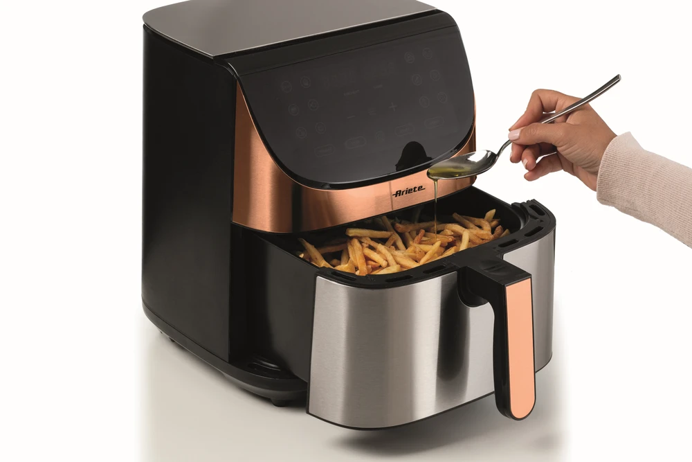 4628 Ariete Airy Fryer Metal/Gold 7L karšto oro gruzdintuvė