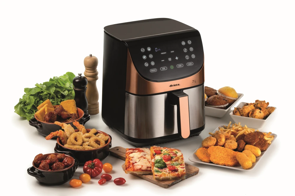 4628 Ariete Airy Fryer Metal/Gold 7L karšto oro gruzdintuvė