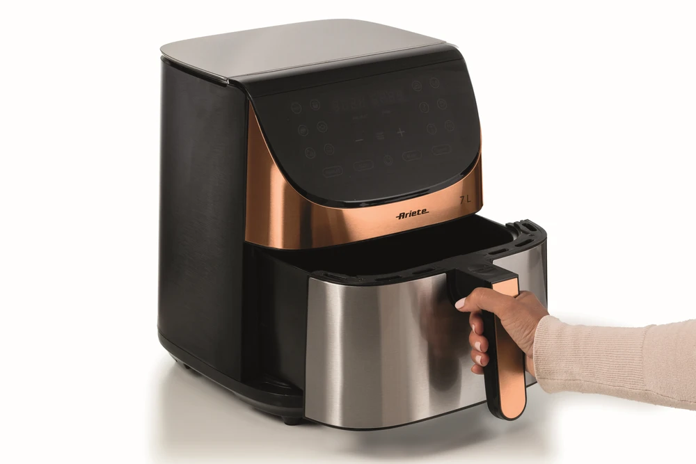 4628 Ariete Airy Fryer Metal/Gold 7L karšto oro gruzdintuvė
