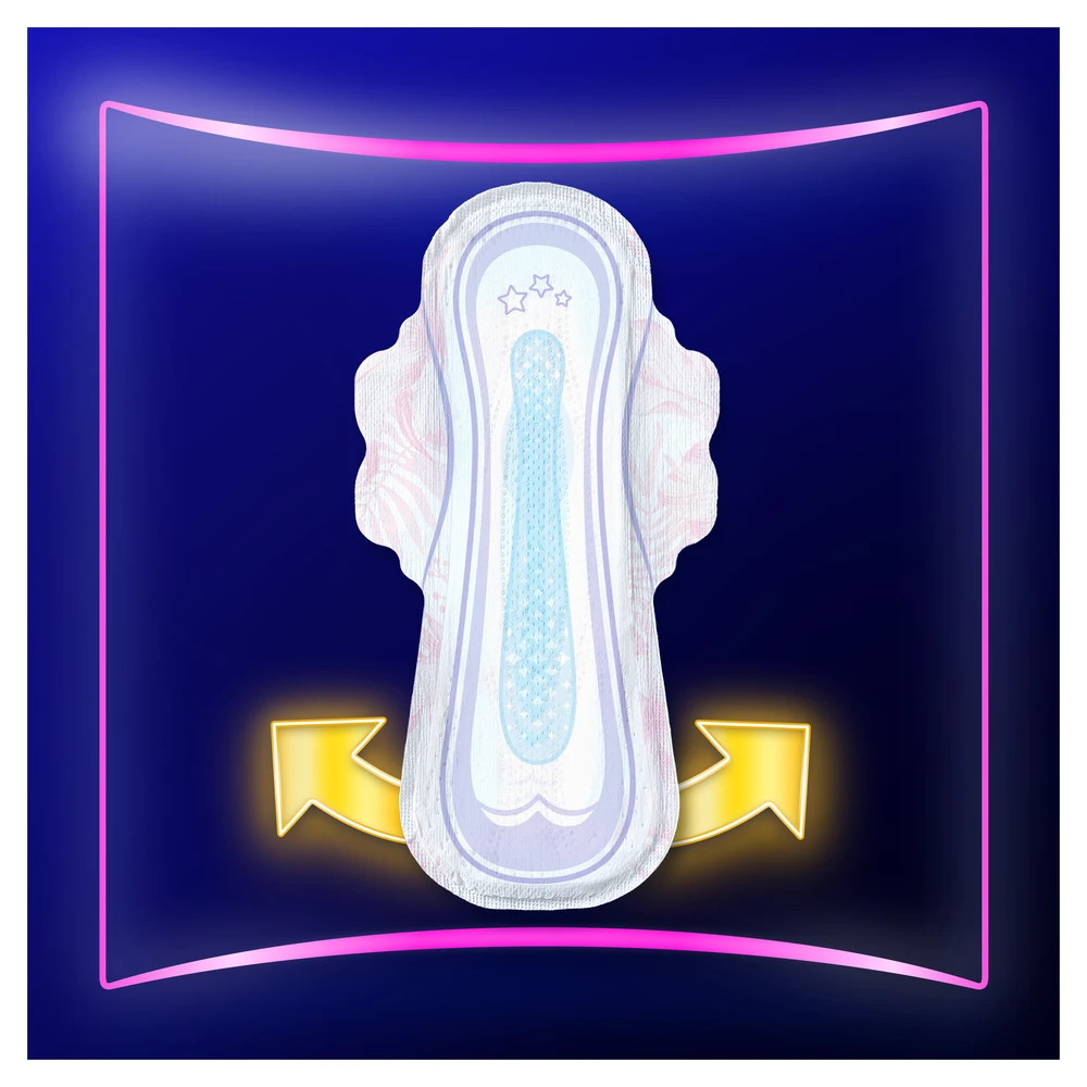 Always Platinum Secure Night Extra Size 5 Higieniniai Paketai su Sparneliais, 8 vnt.