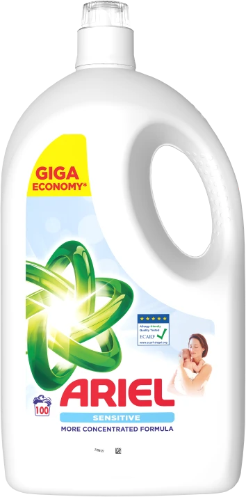 Ariel Sensitive Prausimosi Gelis, 100 Plovimų, 4.5 L
