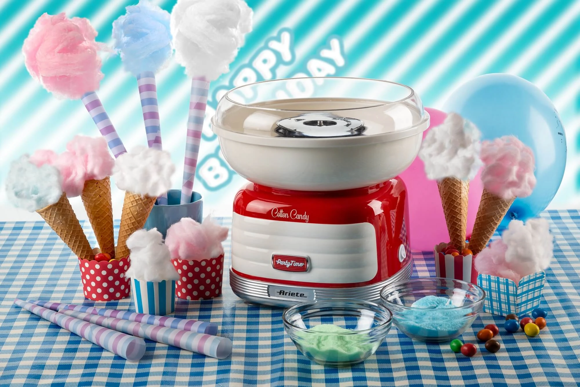 Ariete 2973 Cukraus vatos gaminimo aparatas Cotton Candy Party Time
