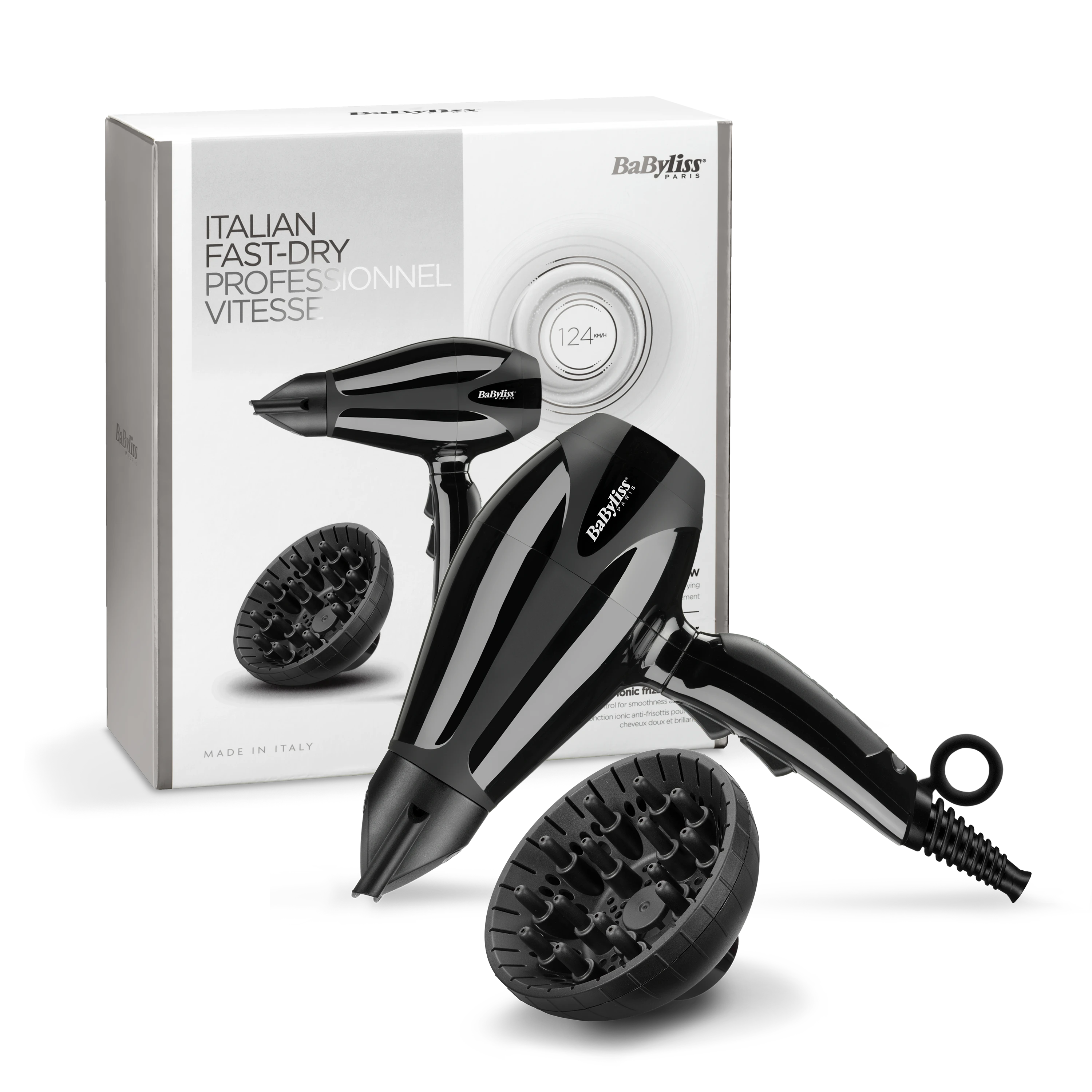 Plaukų džiovintuvas Babyliss 6715DE, 2400 W, Juodos spalvos