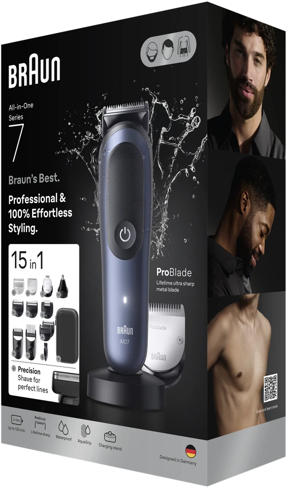 Braun AIO7580 rinkinio pakuotė su vandens purslais