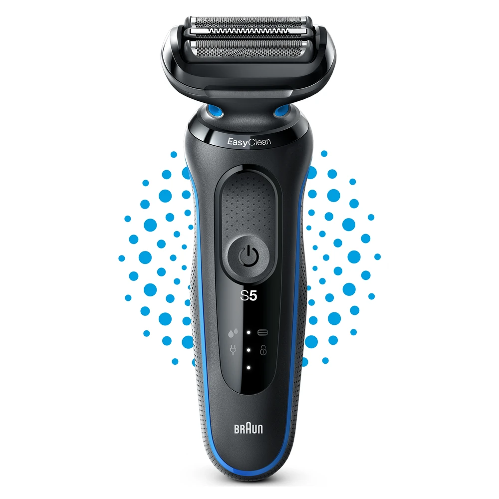 Braun | Shaver | 51-B1000s | Operating time (max) 50 min | Wet & Dry | Juodas/Mėlyna
